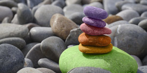 Coloured rocks for meditation